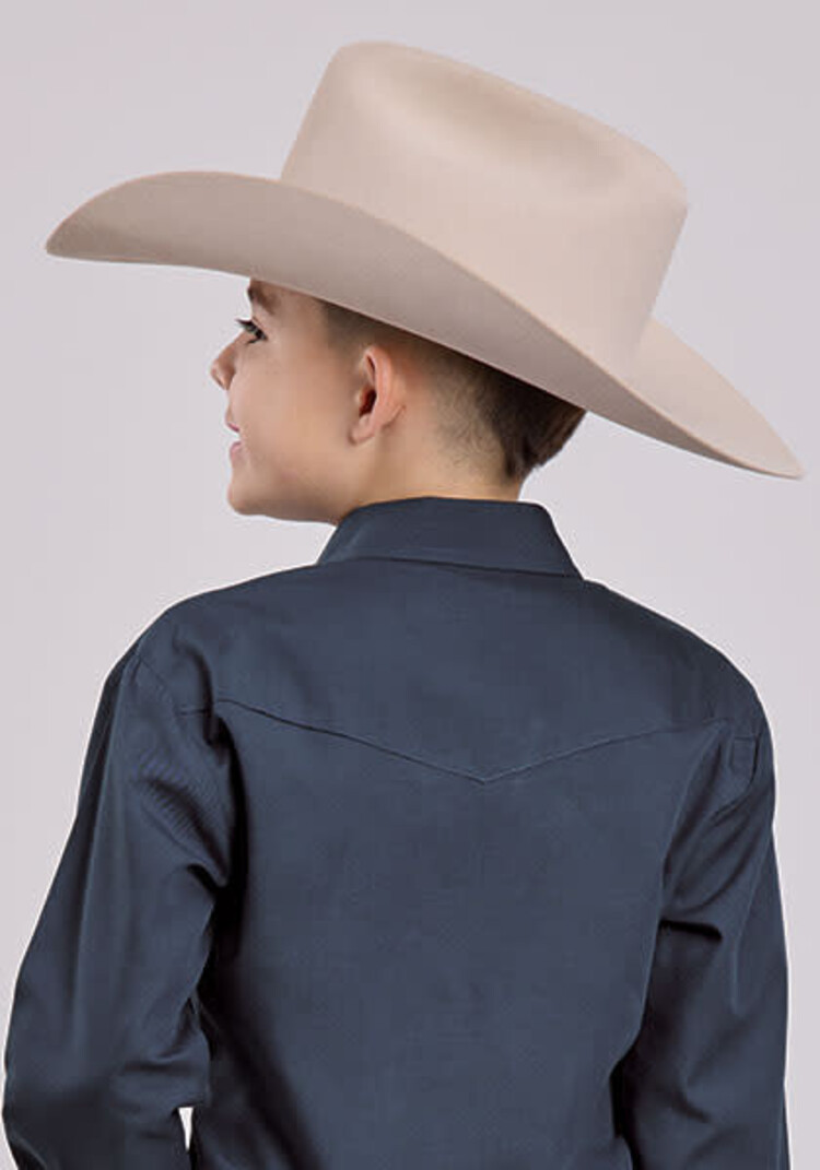 Roper Youth Two Pocket Snap Solid Deep Navy