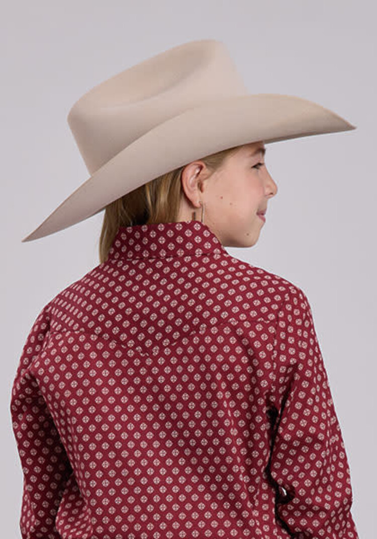 Roper Youth Stretch Two Pocket Snap Red