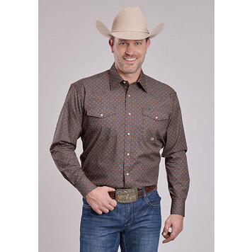 Roper Two Pocket Snap Navy Red Gold