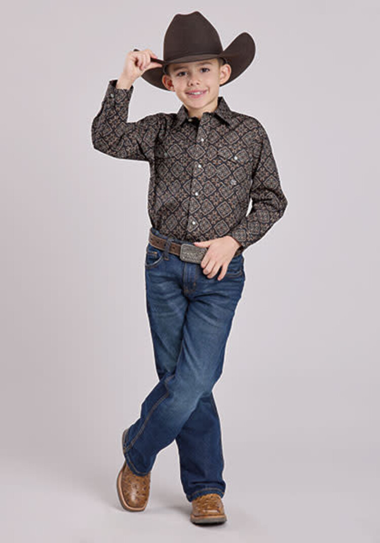 Roper Youth Bronze Medallion Snap