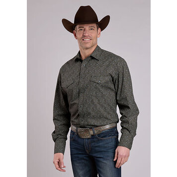 Roper Two Pocket Olive Floral Snap