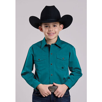 Roper Youth Two Pocket Black Fill Teal