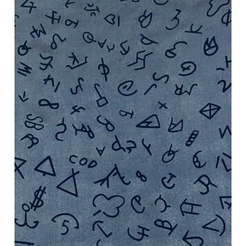 Wyoming Traders Navy Brand Silk Scarf