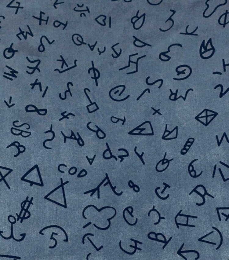 Wyoming Traders Navy Brand Silk Scarf