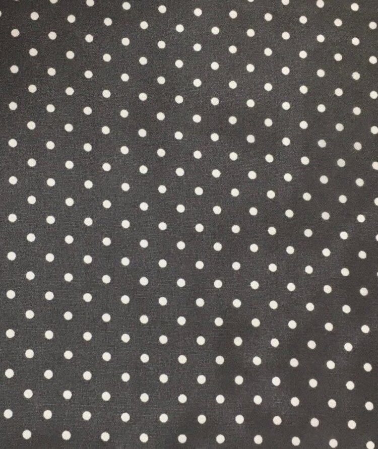 Wyoming Traders Charcoal Cowboy Polka Dot Silk Scarf