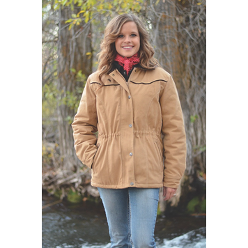 Wyoming Traders Women's Canvas Ranch Coat Tan
