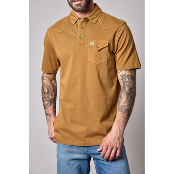 Kimes Ranch Fluger 1/4 Snap Polo Brown