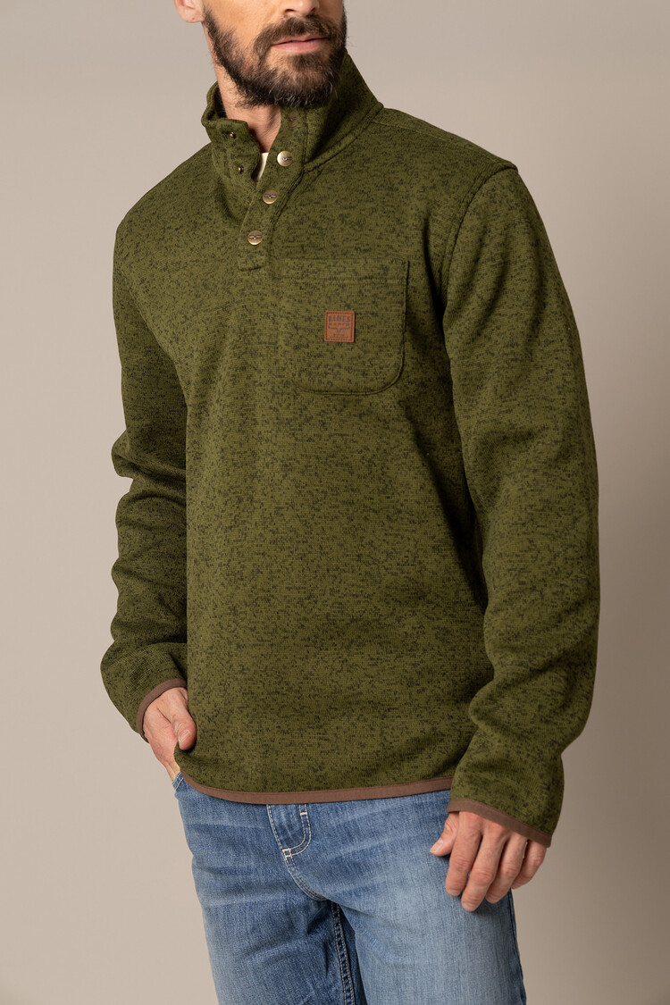 Kimes Ranch Julian Pullover Sweatshirt Army Green