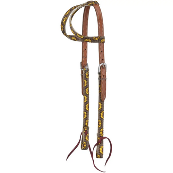 Tough 1 Double Ear Hybrid Headstall Sunflower