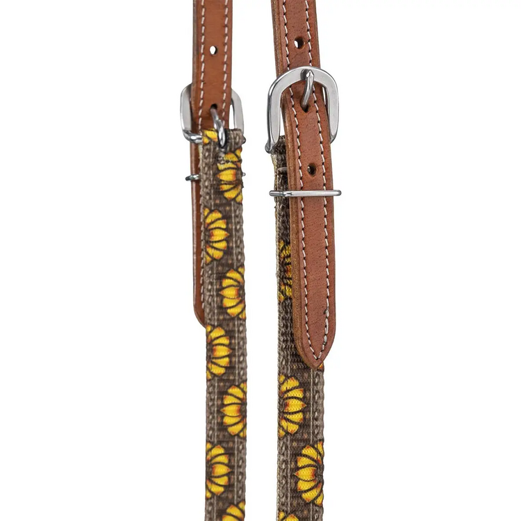 Tough 1 Double Ear Hybrid Headstall Sunflower