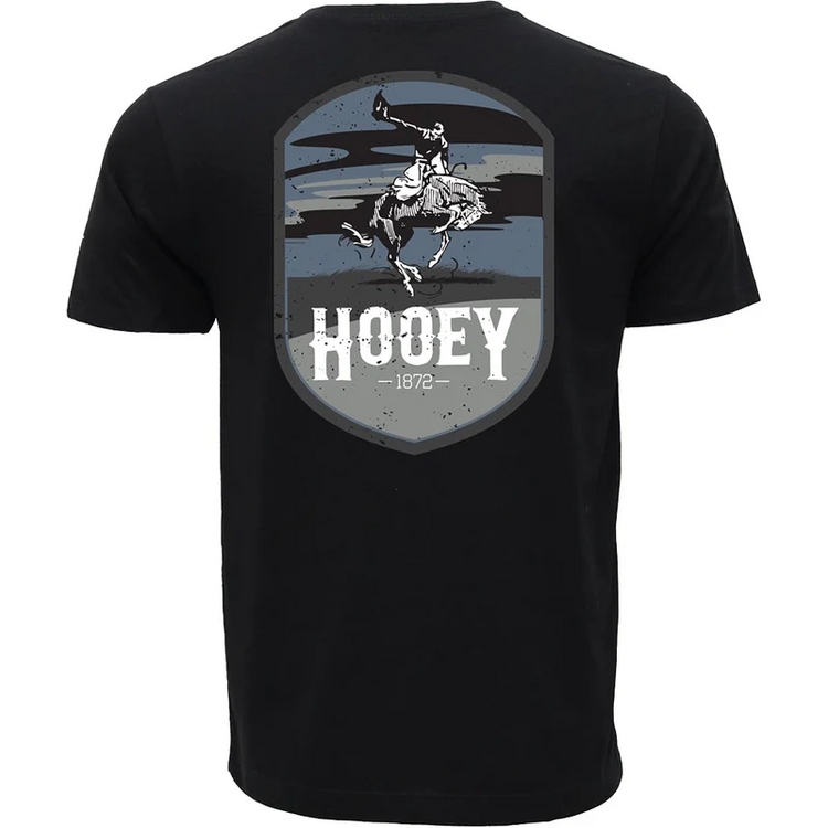 HOOey Cheyenne Tee Black Blue Grey Logo