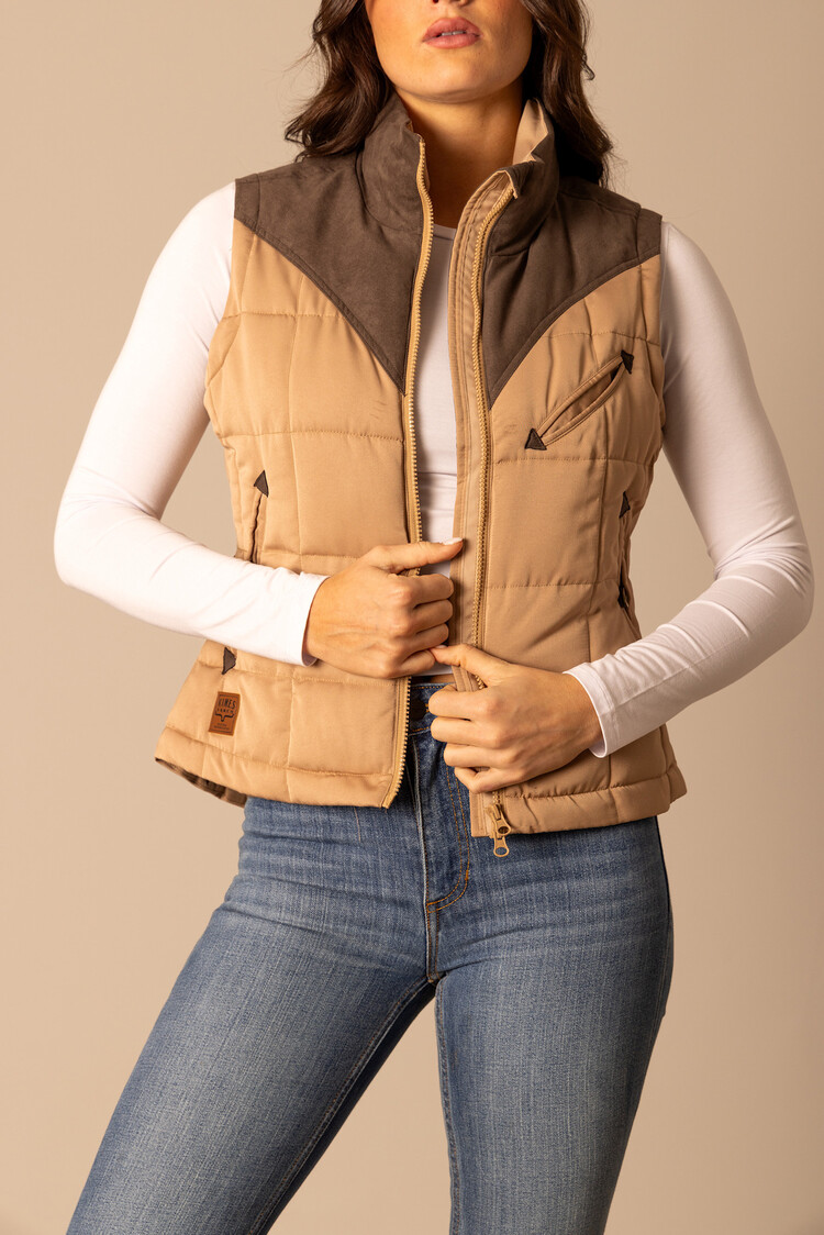 Kimes Ranch Lenora Zip Vest Coffee