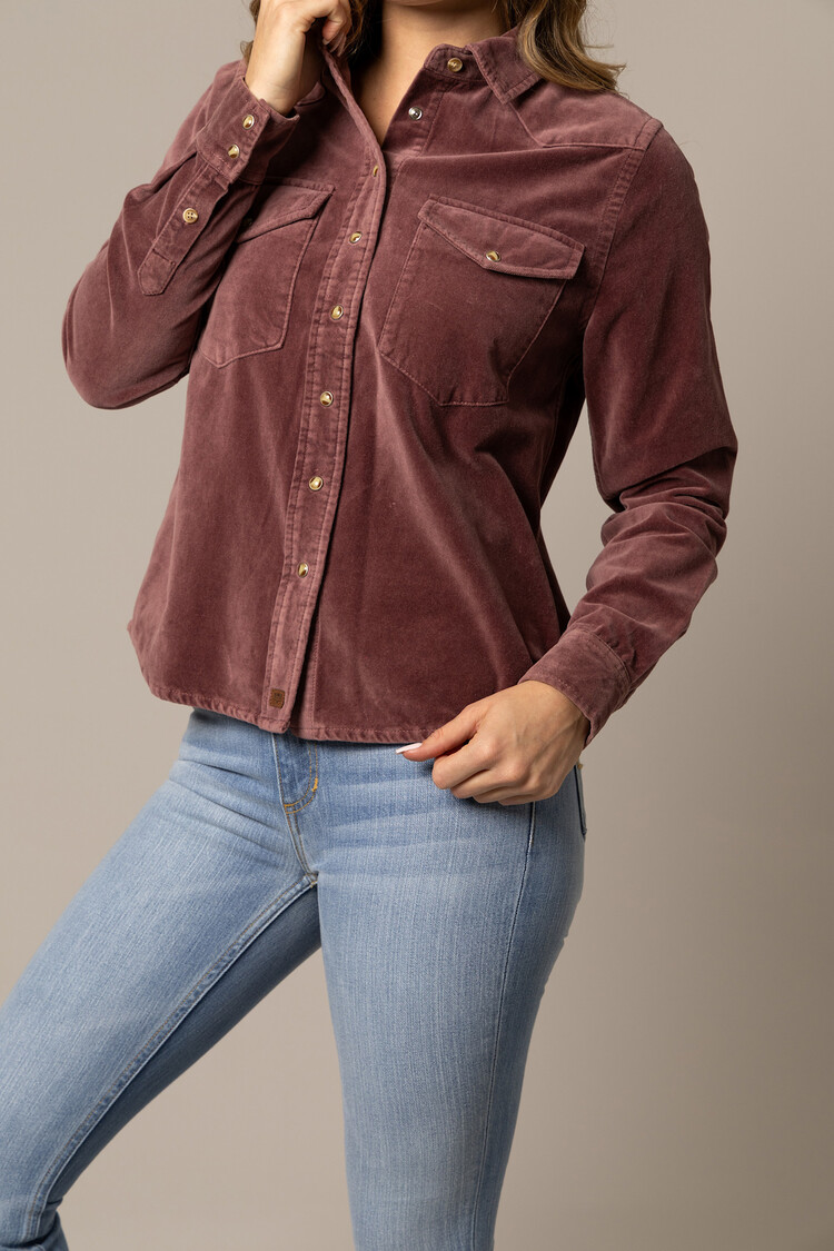 Kimes Ranch Bonnie Velveteen Snap Lilac