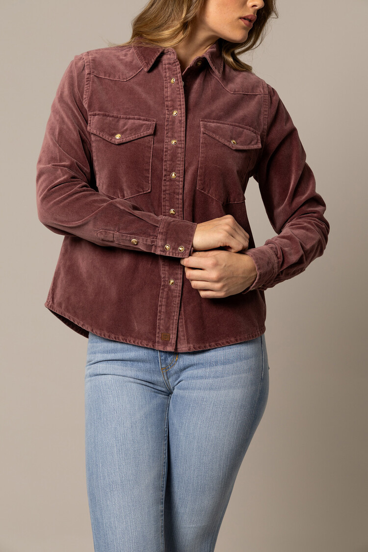 Kimes Ranch Bonnie Velveteen Snap Lilac