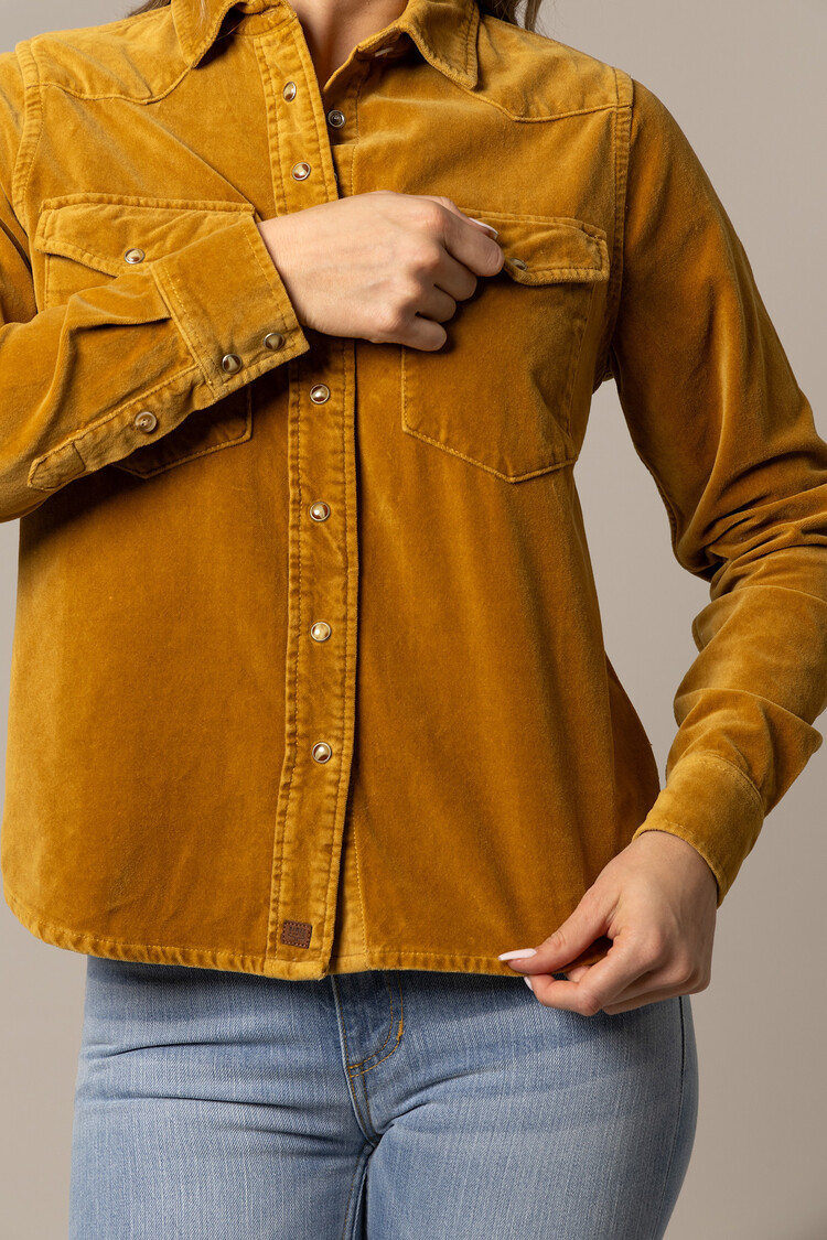 Kimes Ranch Bonnie Velveteen Snap Brown