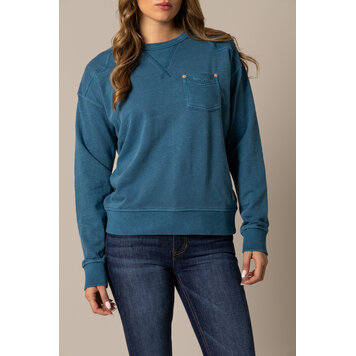 Kimes Ranch Gina Crewneck Sweatshirt Mid Blue