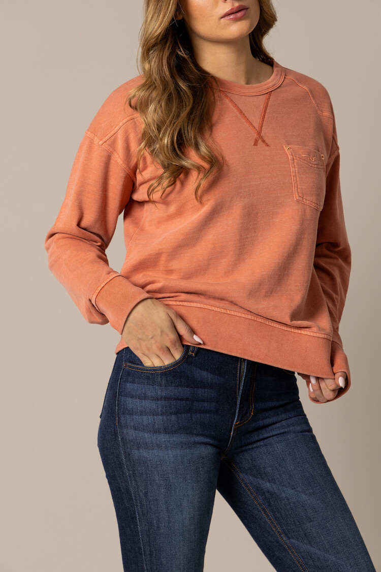 Kimes Ranch Gina Crewneck Sweatshirt Muted Red