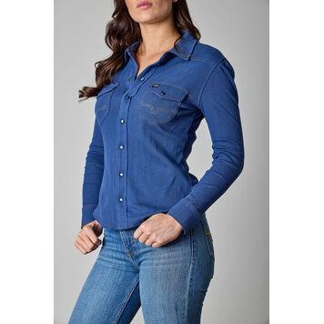Kimes Ranch Isabel Pointelle Snap Dark Blue