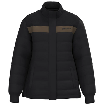 HOOey Banff Puffer Jacket Black Brown