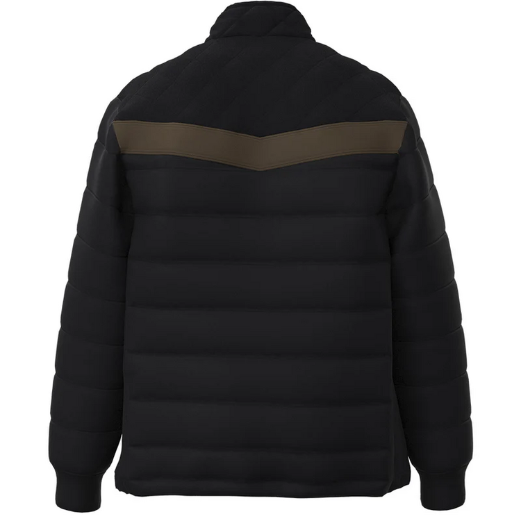 HOOey Banff Puffer Jacket Black Brown