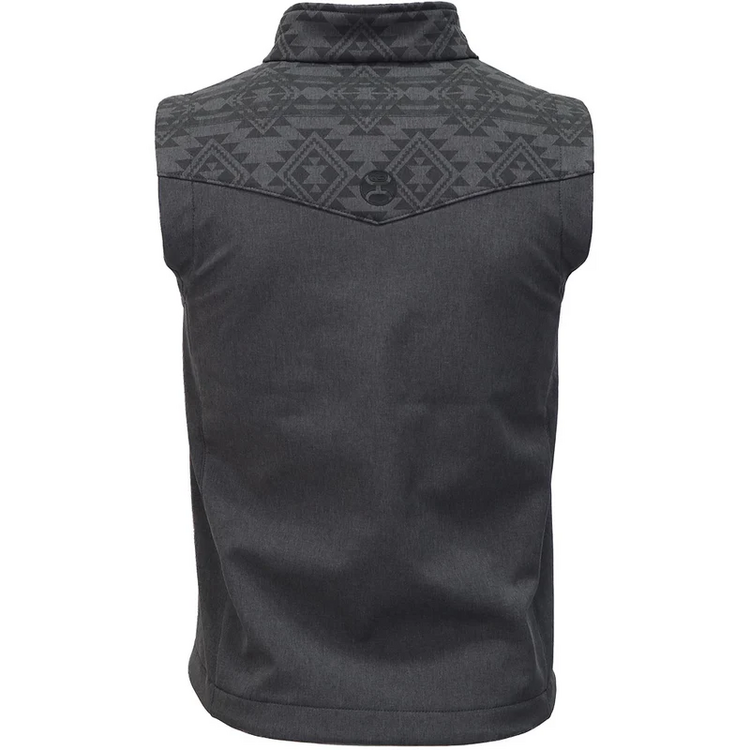 HOOey Jackson Softshell Vest Grey Aztec