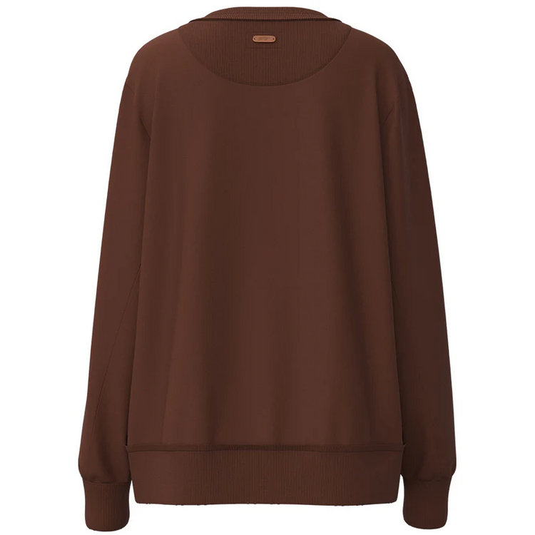 HOOey Youth Stallion Crew Brown Pullover