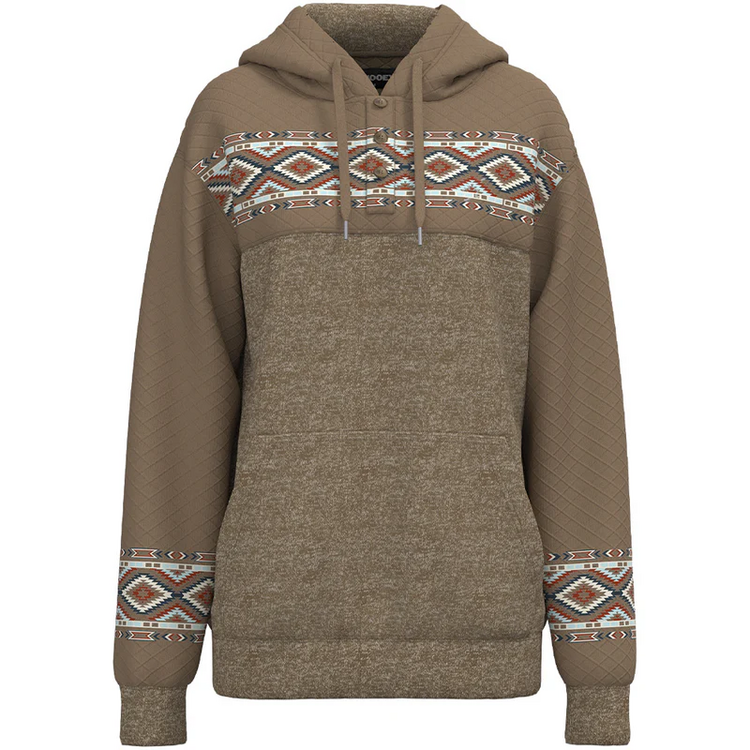 HOOey Jimmy Aztec Hoodie Tan