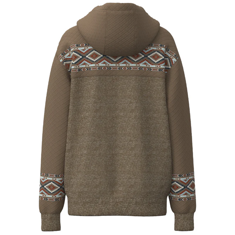 HOOey Jimmy Aztec Hoodie Tan