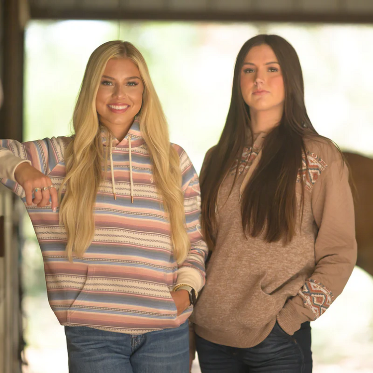 HOOey Jimmy Aztec Hoodie Tan