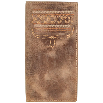 HOOey Dalton Smooth Brown Stitching Rodeo Wallet