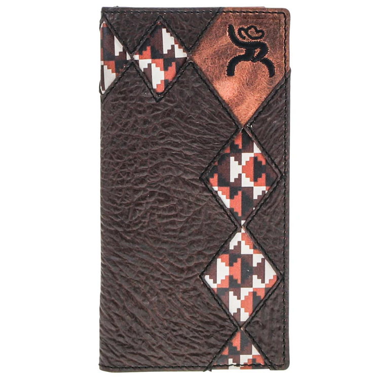 HOOey Tahonta Brown Tan Diamond Rodeo Wallet