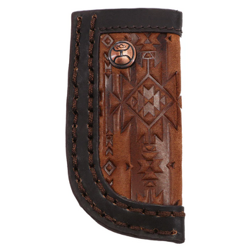 HOOey Monterrey Knife Sheath Tan Brown Aztec