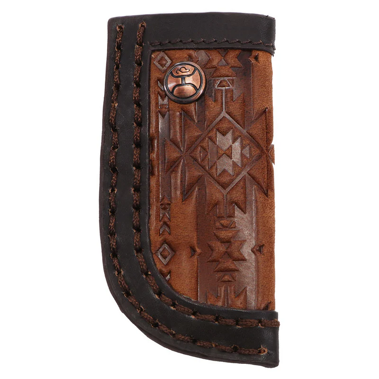 HOOey Monterrey Knife Sheath Tan Brown Aztec