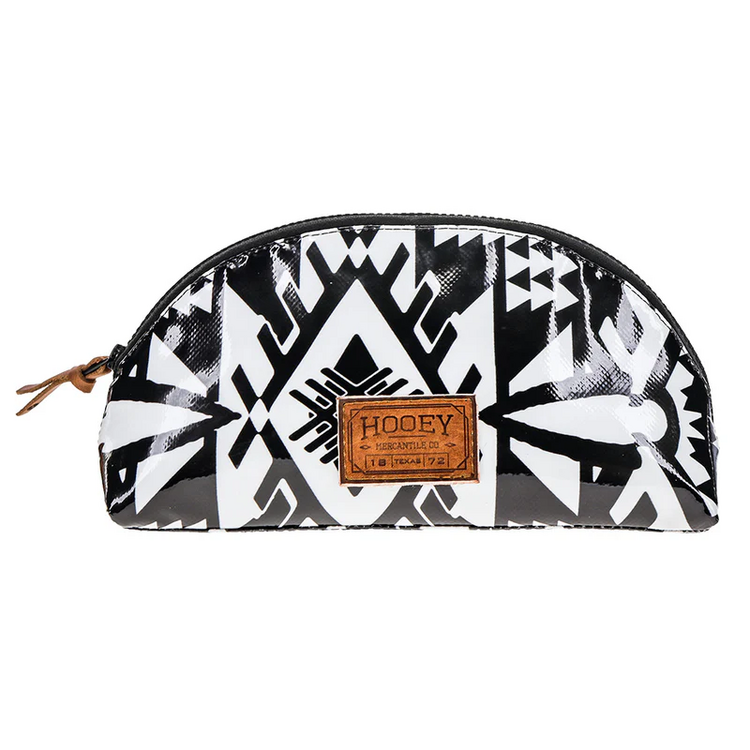 HOOey Puebla Black White Aztec Small Accessory Bag