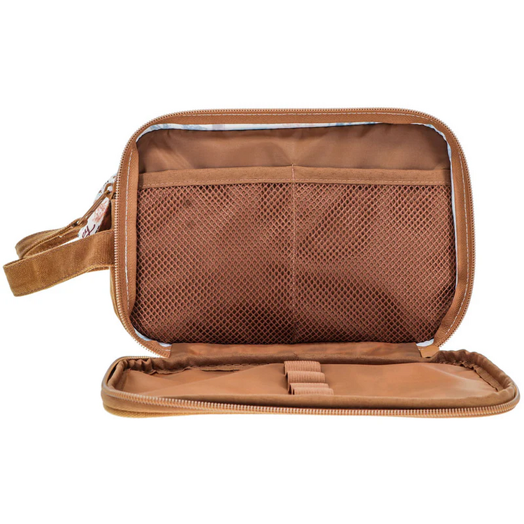 HOOey Dopp Kit Cream Tan Rodeo Print