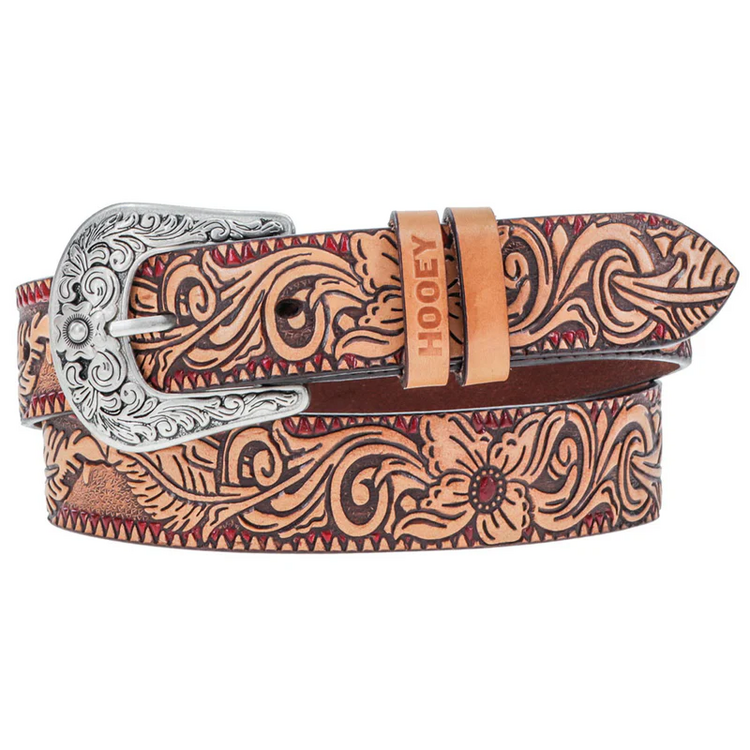 HOOey Youth Flora Belt Natural Red Floral