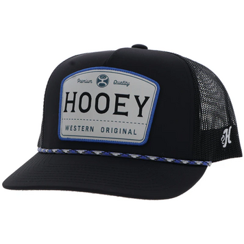 HOOey Trip Black White Blue Patch