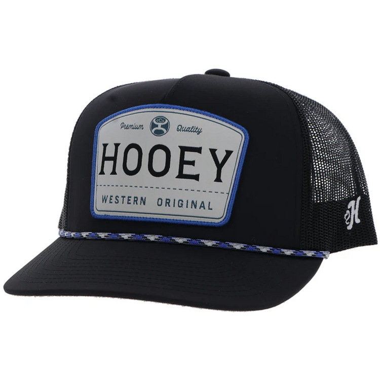 HOOey Trip Black White Blue Patch