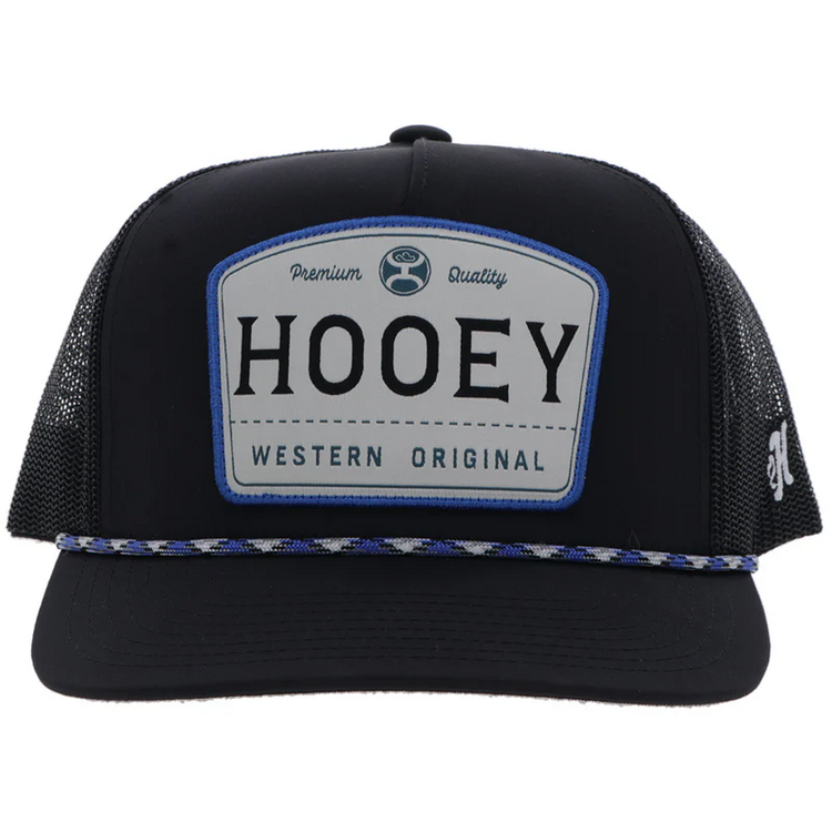 HOOey Trip Black White Blue Patch