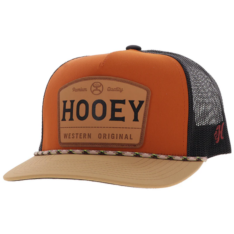 HOOey Trip Orange Black Leather Patch