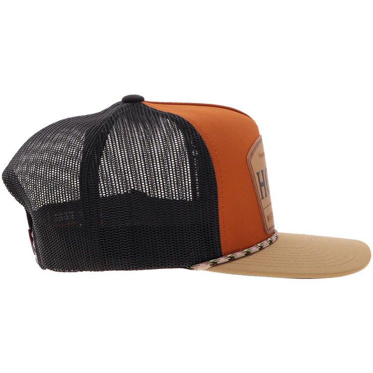 HOOey Trip Orange Black Leather Patch