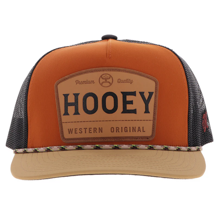 HOOey Trip Orange Black Leather Patch