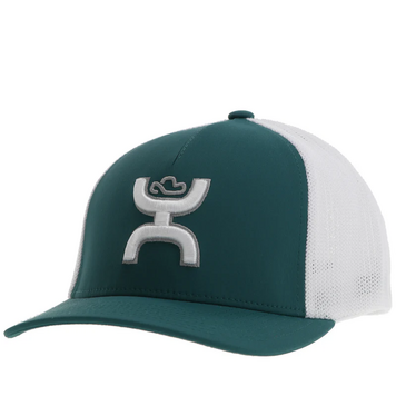 HOOey Coach FlexFit Hat Teal White