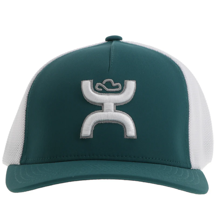 HOOey Coach FlexFit Hat Teal White