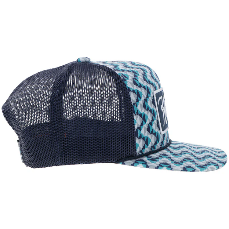 HOOey Lakota Hat Turquoise Navy Pattern