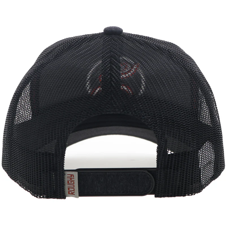 HOOey Strap Roughy Hat Charcoal Red White Logo