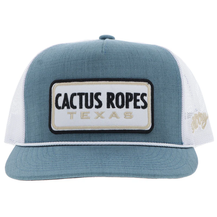 Cactus Ropes Cactus Ropes Hat Teal White Rectangle Patch
