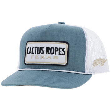 Cactus Ropes Cactus Ropes Hat Teal White Rectangle Patch
