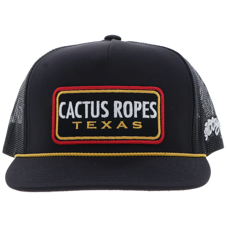 Cactus Ropes Cactus Ropes Hat Black Yellow Rectangle Patch