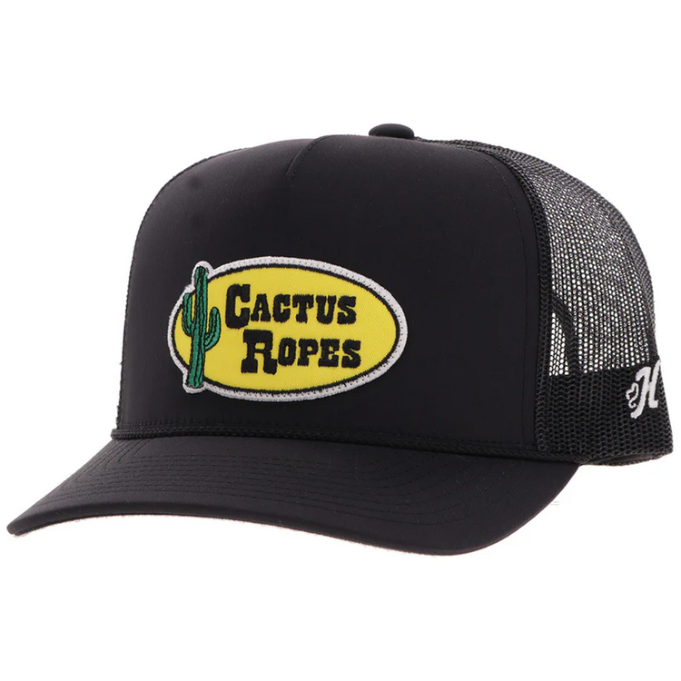 Cactus Ropes Cactus Ropes Hat Black Yellow Oval Patch